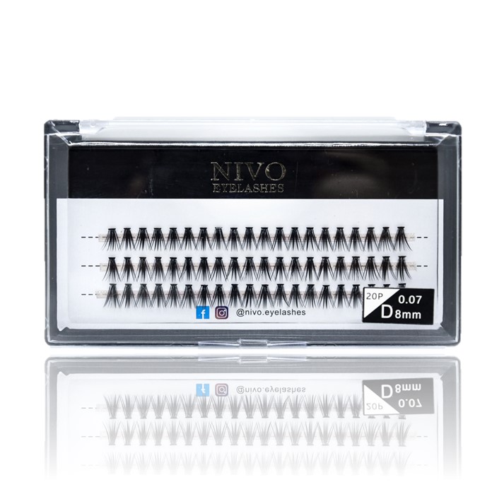 NIVO ריסים X-SHORT 20D אורך 8 מ"מ