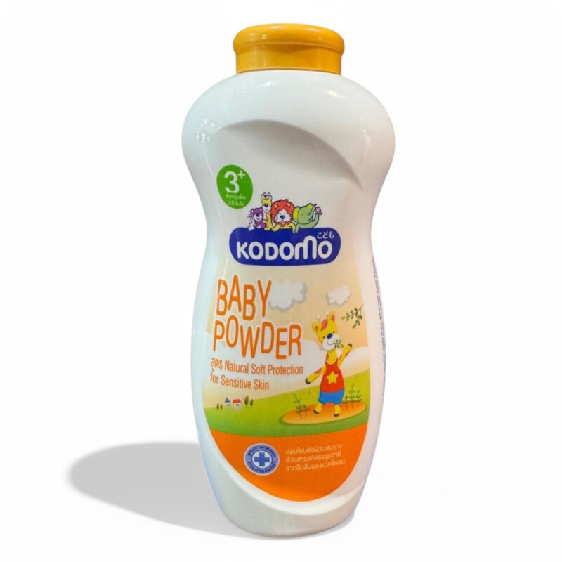 טלק הגנה טבעית ועדינה לתינוק, כתום, 350 גר' KODOMO