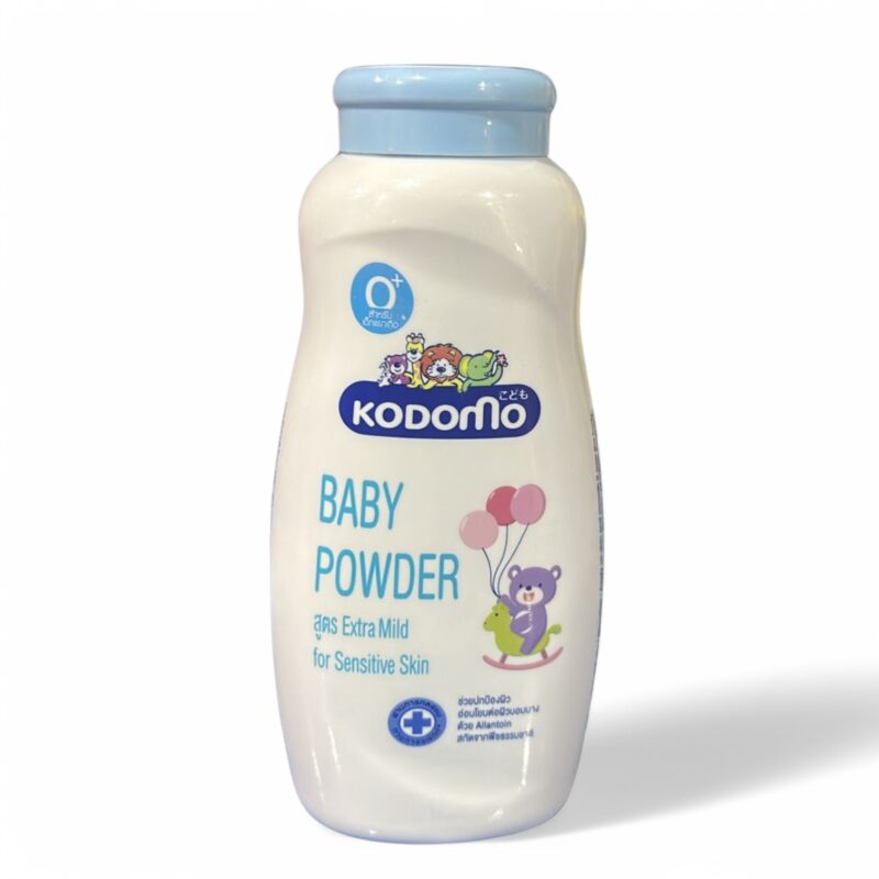 טלק עדין במיוחד לתינוק, תכלת, 160 גר' KODOMO